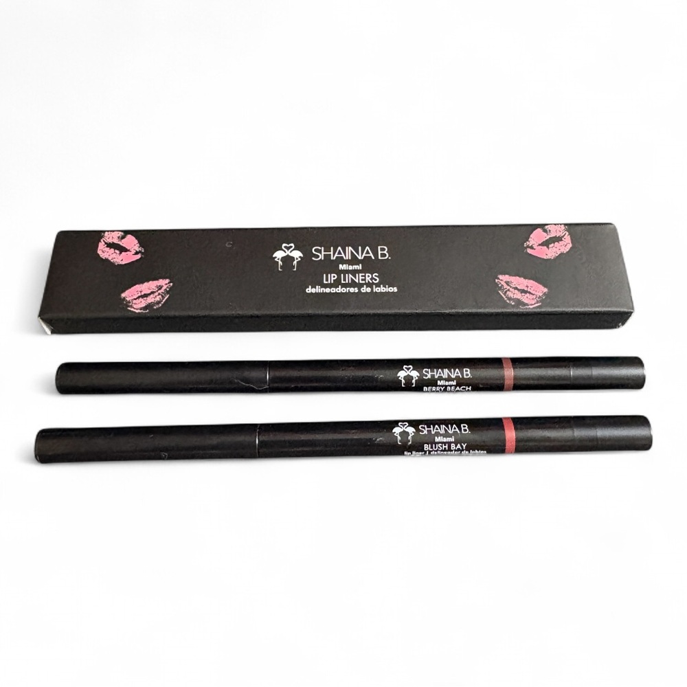 Shaina B. Miami Lip Liners in Berry Beach and Blush Bay NIB